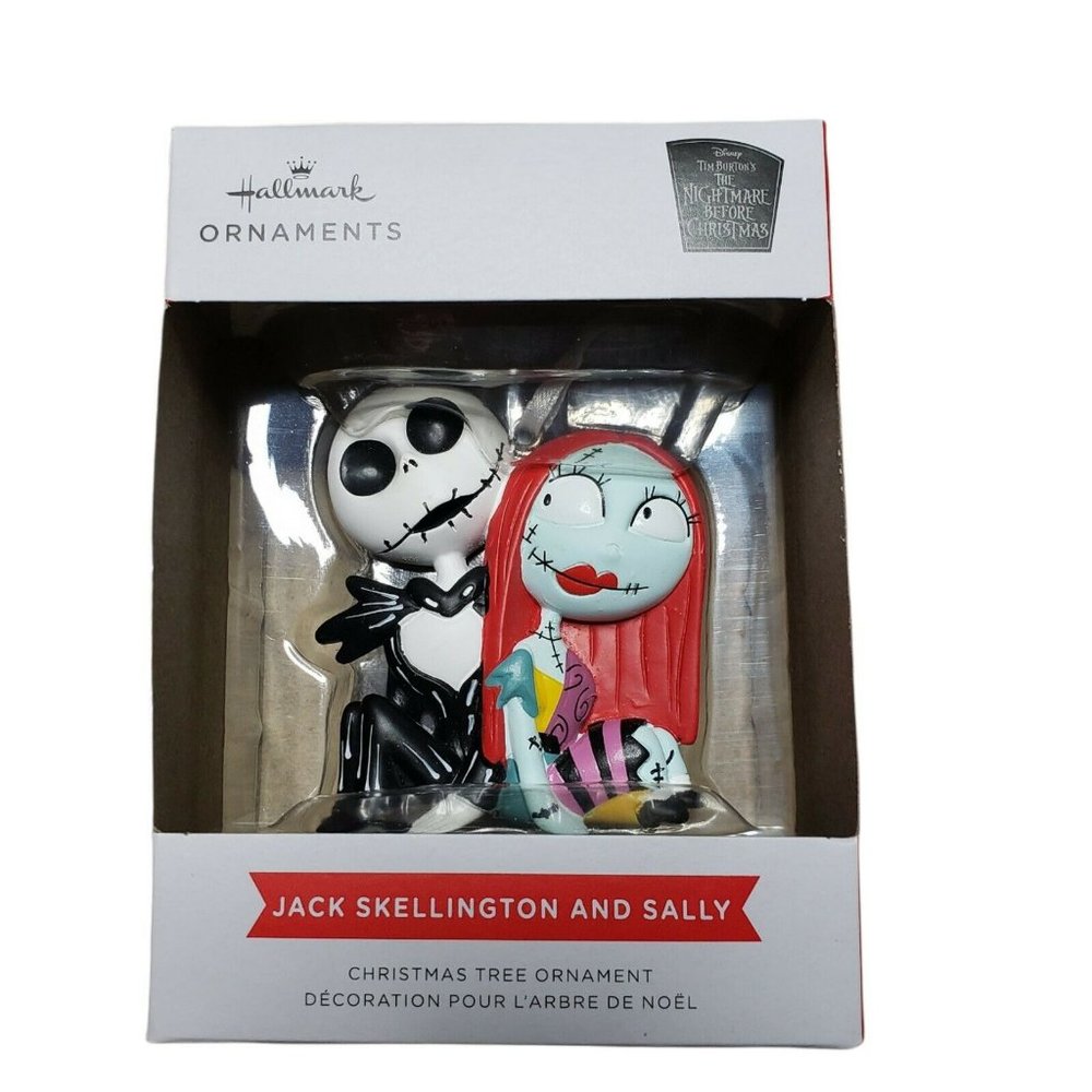 Nightmare Before Christmas Jack Skellington and Sally Ornament